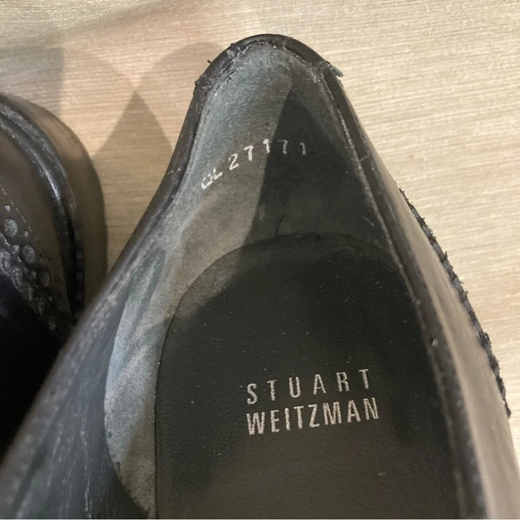 STUART WEITZMAN Sz 9 made in Spain Wingtip Lace Up Oxfords Shoes - Picture 8 of 12